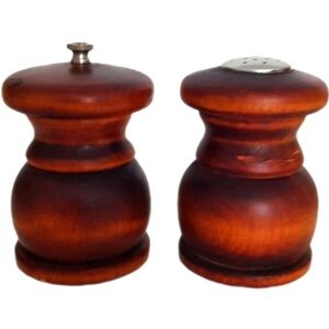 1960s Baribocraft Wood Salt Shaker and Pepper Mill